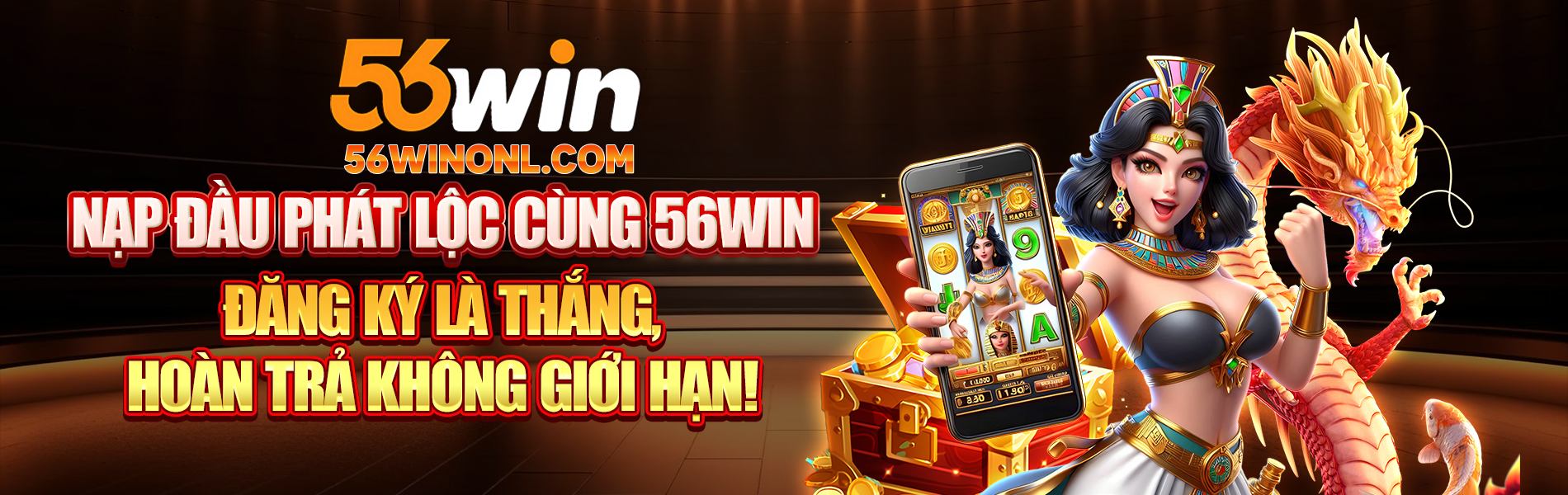 Khuyến mãi nạp đầu phát lộc khi đăng ký tài khoản 56WIN