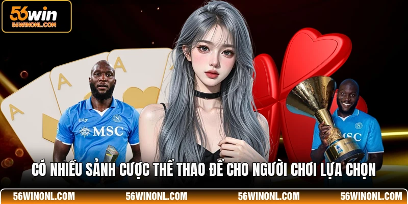 Có nhiều sảnh cược thể thao để cho người chơi lựa chọn