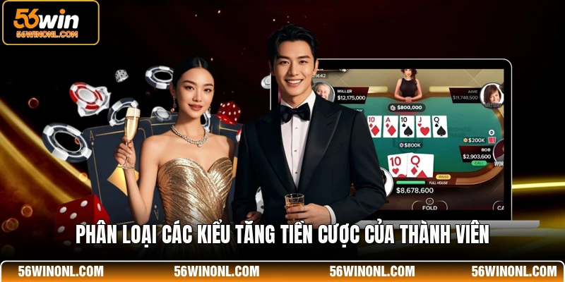 Poker 56WIN - Game Bài Thu Hút Nhiều Hội Viên Tham Gia 3 Phân loại các kiểu tăng tiền cược của thành viên