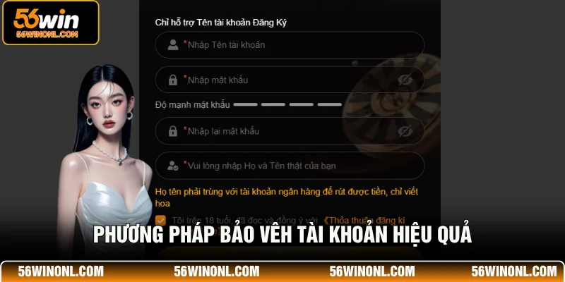 Người chơi cần điền đầy đủ thông tin theo yêu cầu từ 56WIN